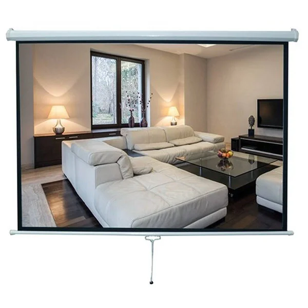 Universal Pull-Down Manual Projection Screen 72x22 Pyle Prjsm7206 - 64.25in x 4.75in x 4.60in