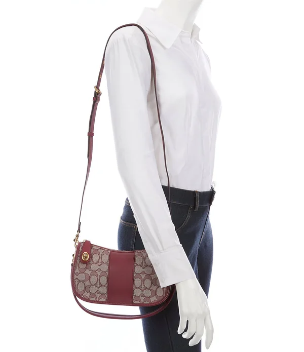 Coach Original Signature Swinger Shoulder Bag - Oak Maple/Brass