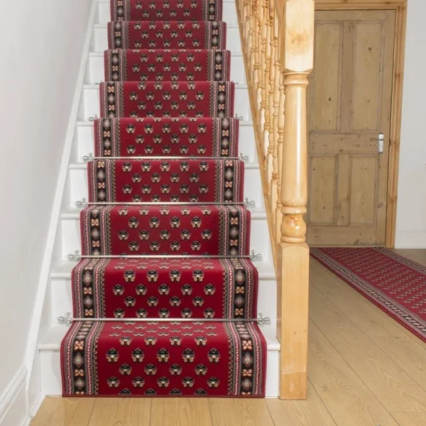 runrug USA Montrose Red Stair Carpet Runner Length: 40 foot, Width