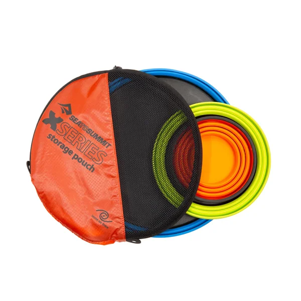 Sea to Summit X-Set Black Pouch/Olive Plate/Olive Bowl, 3 Piece