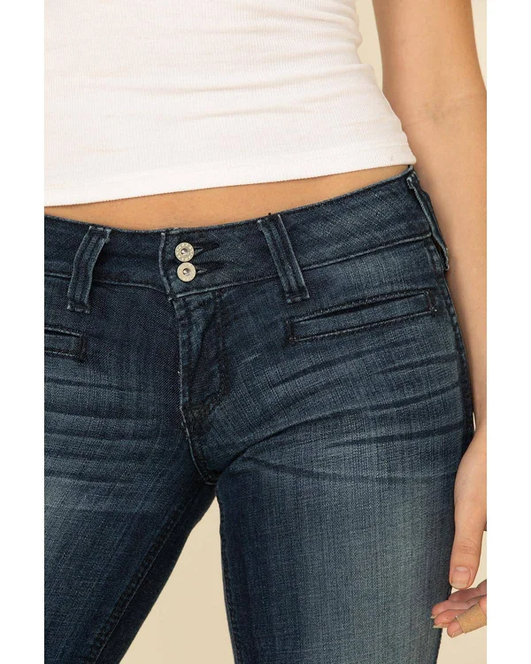 Ariat Women's Trouser Mid Rise Stretch Outseam Ella Wide Leg Jean