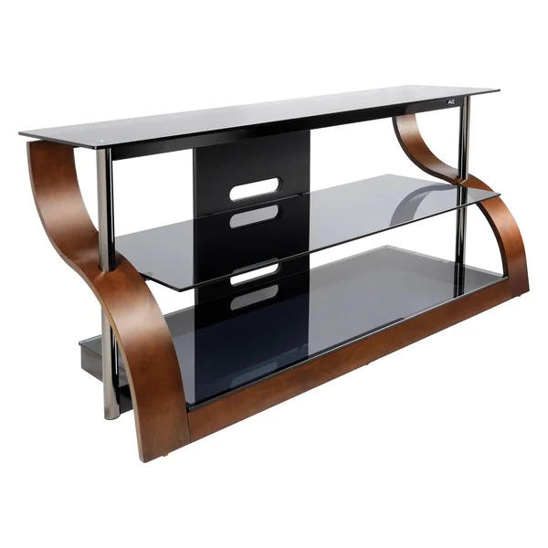 Bello 52x22 Curved Wood TV Stand in Espresso - CW343