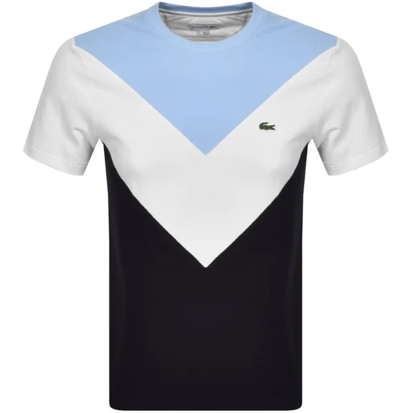 Lacoste Colour Block T Shirt Blue