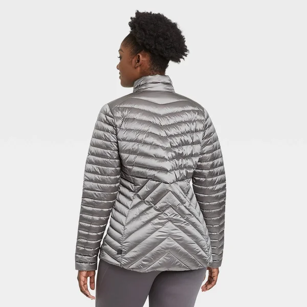 Women's Packable Down Puffer Jacket - All in Motion Silver XXL