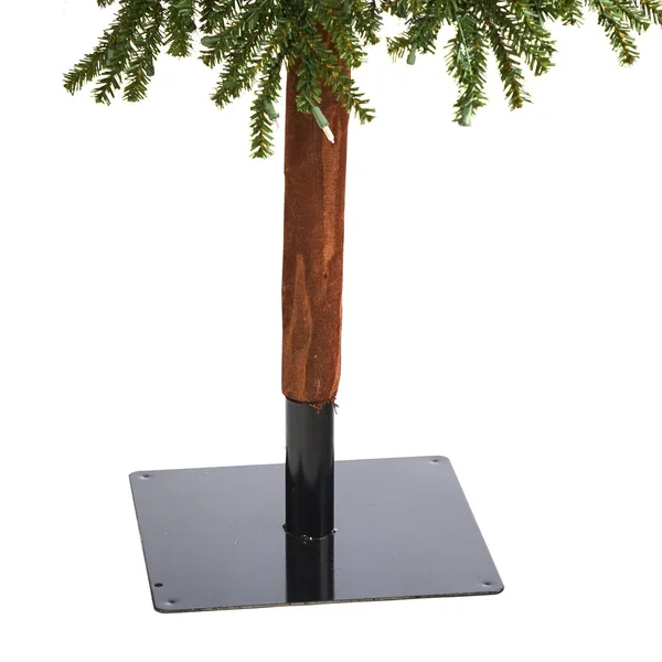 Nearly Natural 9ft. Grand Alpine Artificial Christmas Tree with 600 Clear Lights and 1183 Bendable Branches on Natural Trunk, Gr