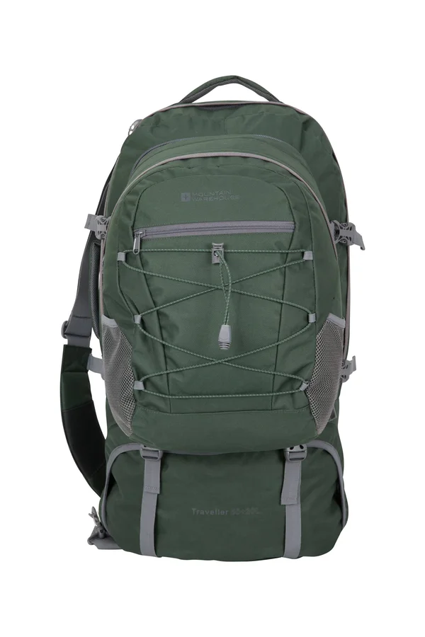 Mountain Warehouse Traveller 60 + 20 Litre Backpack - Green - Size One