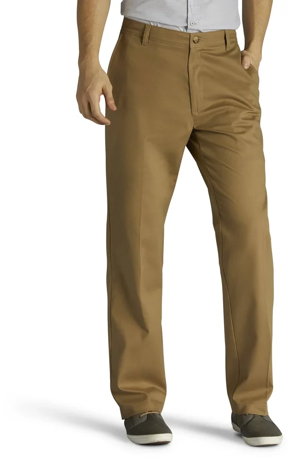 Lee Relaxed Fit Tapered Leg Pants Khaki (Size 42 x 34)
