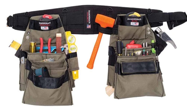 Lightweight Framers Tool Belt (Belt Size: Large (L), Color: Ranger Green)
