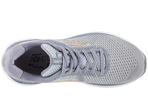 Brooks Women's Adrenaline GTS 20 - Grey - Pale Peach - White - 5.5 - 2E