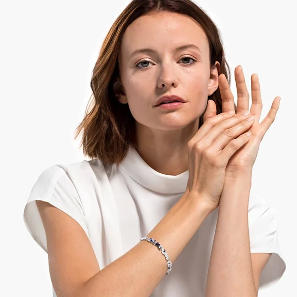 Swarovski Louison Blue + Silver Bracelet