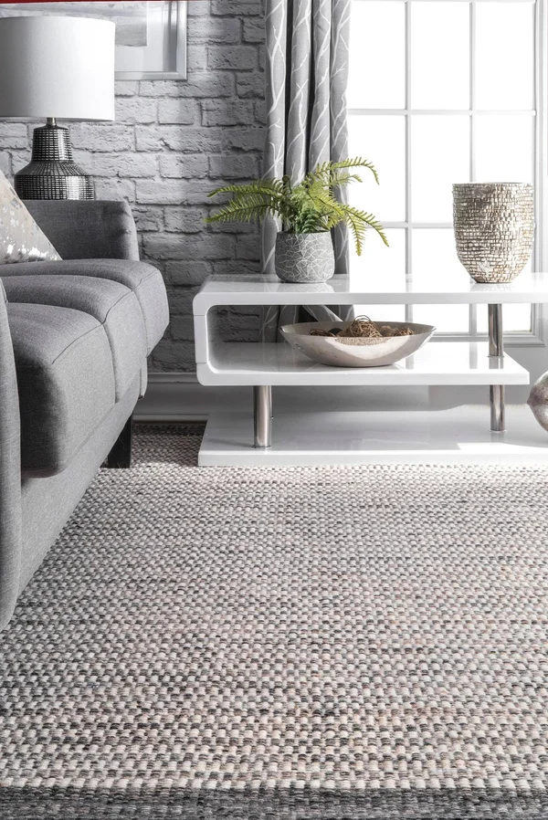 nuLOOM Jenson Tassel Grey 7& 6x22 x 9& 6x22 Area Rug