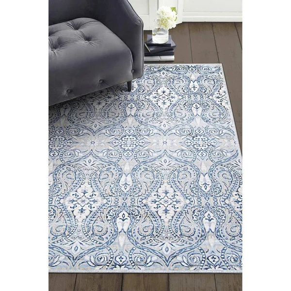 Larache Interlace Area Rug - 9&10x22 x 13&2x22 - Gray-Ivory