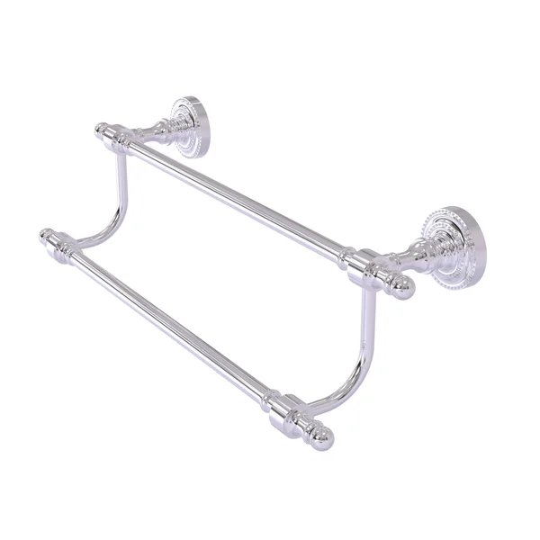 Allied Brass Retro Dot Collection 36 inch Double Towel Bar Polished Chrome RD-72/36