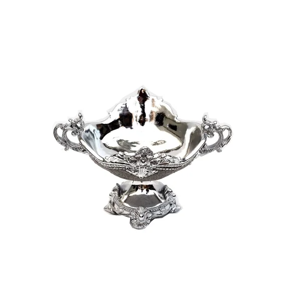 Amazing Rugs Ambrose Chrome Plated Crystal Embellished Ceramic Fruit Platter - YS9234LP