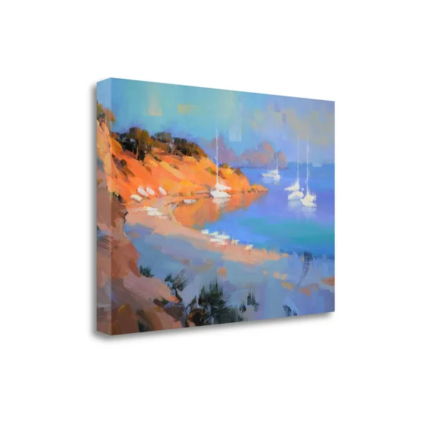 Tangletown Fine Art Evening Boats by Alex Hook Krioutchkov Giclee Print on Gallery Wrap Canvas, 28x22 x 20x22 - Multi
