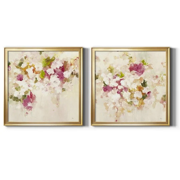 Floral Muse III-Framed Gallery Wrapped Canvas - Ready to Hang - Gold - 16x16