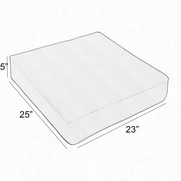 Sunbrella Cast Silver Indoor/ Outdoor Deep Seating Chair Cushion Blue 29 in x 27 in x 5 in