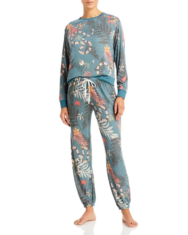 Honeydew Star Seeker Brushed Jersey Lounge Set - Laurel Leaves (94113) XL