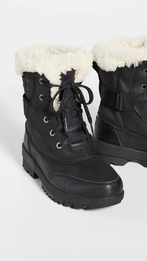 Sorel Women's Tivoli IV Parc Boot - 6 - Black, Sea Salt