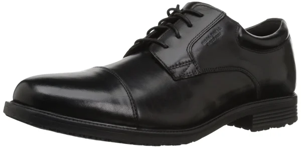 Men's Rockport Essential Details Waterproof Cap Toe, Size: 11, Black