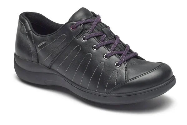 Aravon Women's REVsavor Sneaker, Size: 9.5, Black Leather