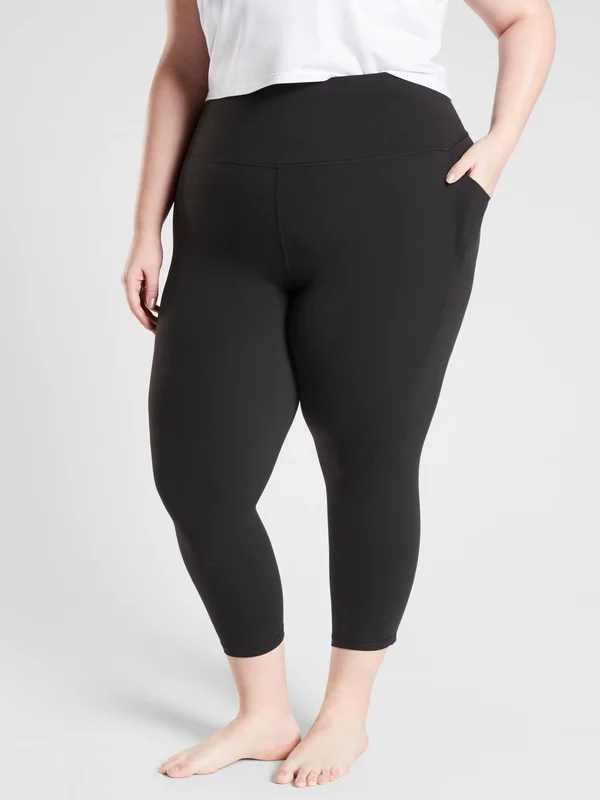 Athleta Women's Salutation Stash Pocket II Capri Black Petite Size Xxs