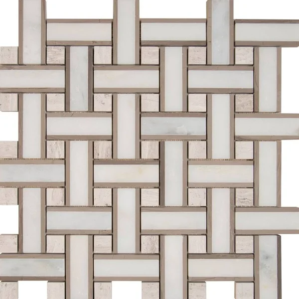 MS International Marble Mosaics Basketweave Honed Renaissance Tile & Stone
