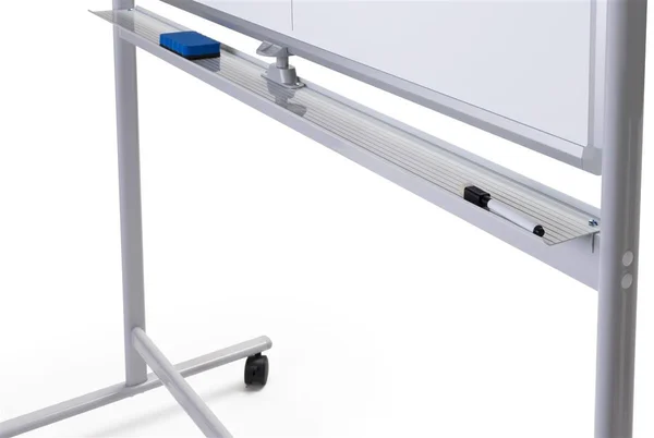 48 x 36 Whiteboard with Wheels, Magnetic, Double-Sided - Silver