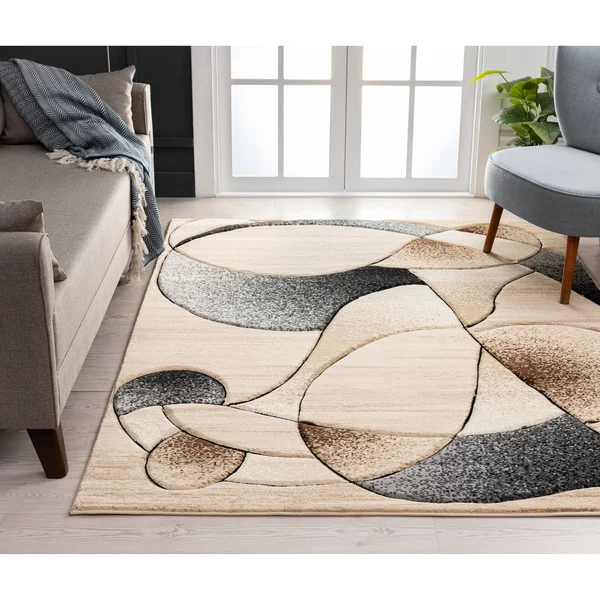 Rhodes Collection Abstract Designed Area Rug - 2'8'' x 8'1'' - Mint Green