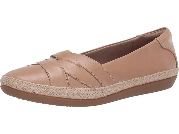 Clarks Danelly Shine Sand Leather, Women's, Size: 7.5, Beige