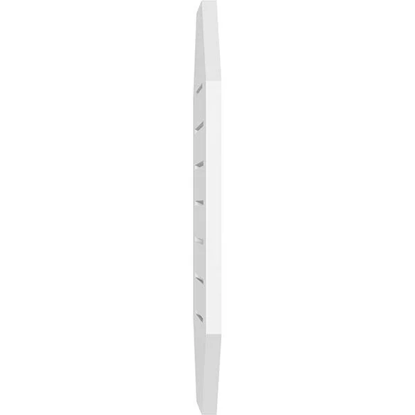 Ekena Millwork GVPOV20X4001SF 20x22W x 40x22H Vertical Elongated Octagon Surface Mount PVC Gable Vent: Functional - w/ 3-1/2x22W