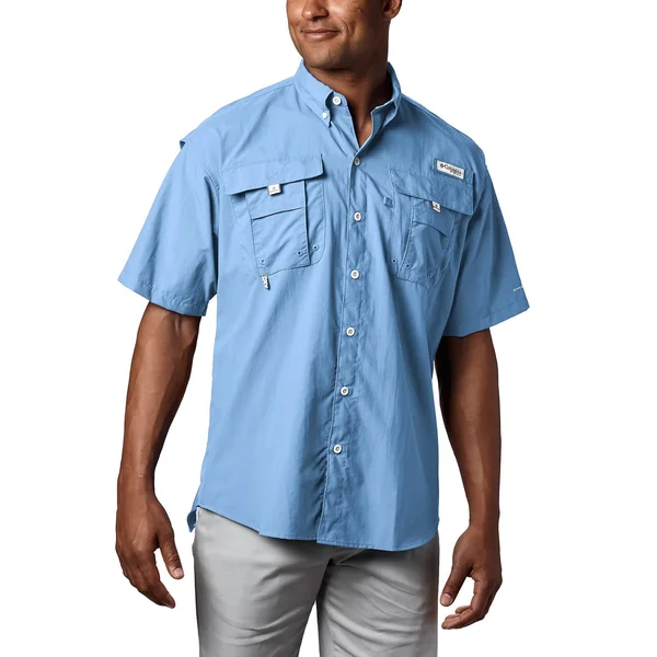 Columbia Men's PFG Bahama II Short Sleeve Shirt Sail Xs