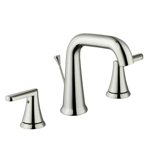 Schon Jax 8 in. Widespread 2-Handle High-Arc Bathroom Faucet in Polished Nickel