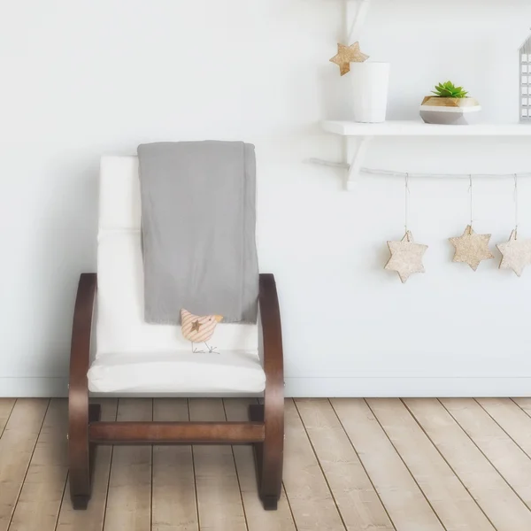Noble Myra Children's Reclining Chair - Mocha Walnut/ Beige