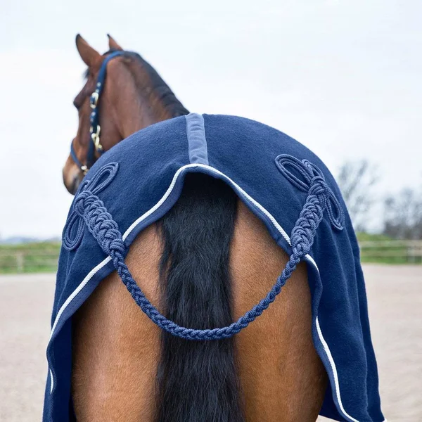 Horze Vail Wool Blanket - Peacoat Dark Blue, 66