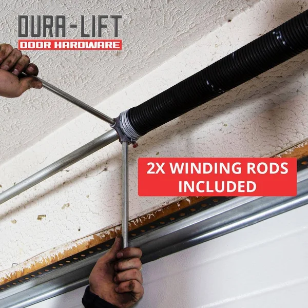 Dura-lift .207 x 1.75 inch x 23 inch Torsion Garage Door Spring (Yellow, Left Wound), Size: 1.75 Inner Diameter