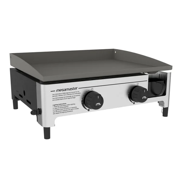Megamaster 2-Burner Griddle Tabletop Propane GAS Grill (Black)