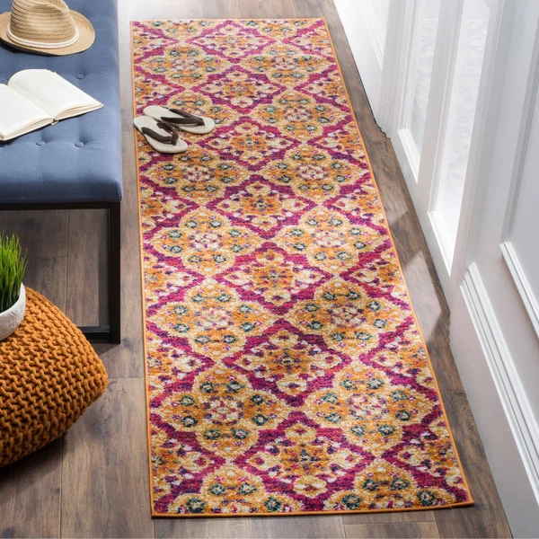 Safavieh Madison MAD605A Fuchsia - Gold 9& x 12& Area Rug