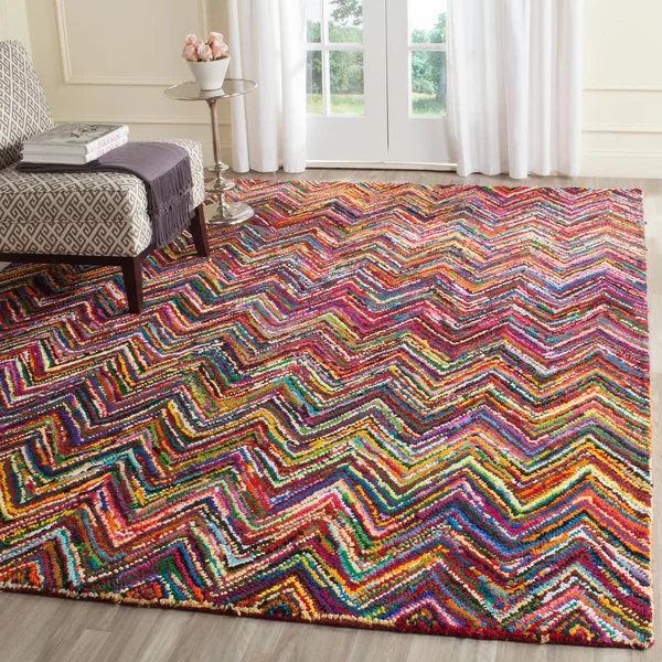 Safavieh Nantucket Pink/Multi 9& x 12& Area Rug
