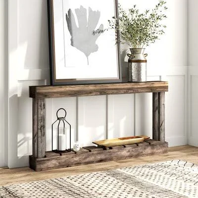 Gracie Oaks Merkle Single Top Console Table - Beige