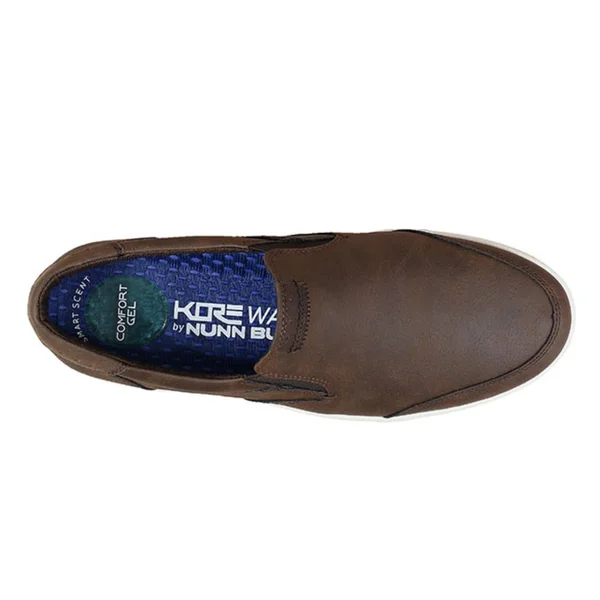 Men's Nunn Bush Kore City Walk Moc Toe Slip On, Size: 12, Brown
