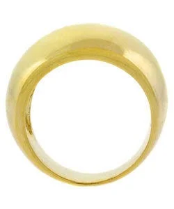 Mondevio 18K Gold Over Sterling Silver Cast Dome Ring - 9