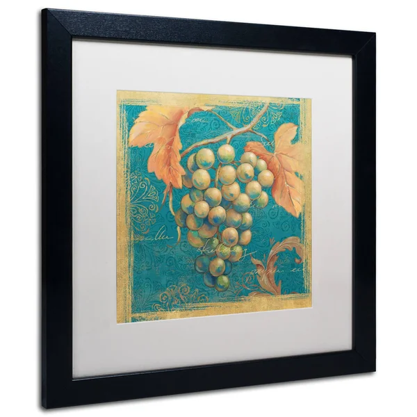 Trademark Fine Art Lovely Fruits IV Framed Art by Daphne Brissonnet - 11 by 11-Inch, White Matte with Black Frame