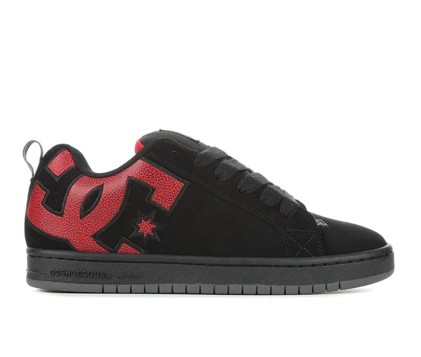 DC Court Graffik Men's Skate Shoes Black/Red Print : 12 D - Medium