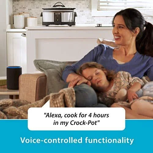 Crock-pot 2101704 6 Quart Slow Cooker Works with Alexa - Programmable Stainless