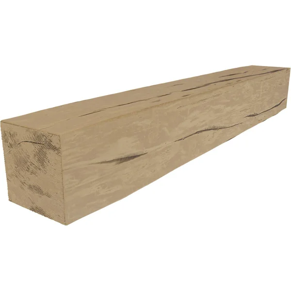 Ekena Millwork MANURW06X06X48PP 6x22H x 6x22D x 48x22W Riverwood Faux Wood Fireplace Mantel - Natural Pine
