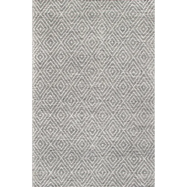 nuLOOM Flora Handmade Textured Diamonds Wool Area Rug - Size: 5& x 8&