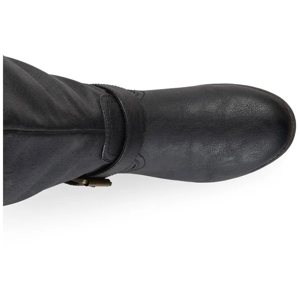 Journee Collection Kane Wide Calf Over The Knee Boot, Women's, Black, Size 7, Boots, Riding