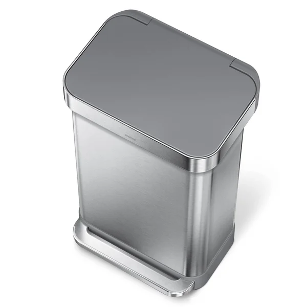 Simplehuman Trash Can, Rectangular Step Can, 45 Liter
