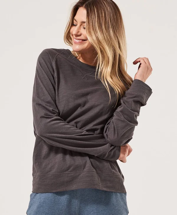 Pact Organic Women's Storm Easy Sweatshirt Tee Xs